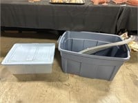 (2) Rubbermaid Totes.