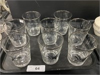 8 Vintage Canadian Geese Lowball Glasses.