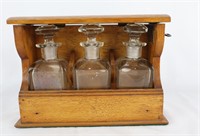 Vintage Wooden Apothecary Bottle Holder