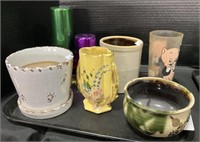 Vintage McCoy Vase, Plant Pot, Stoneware Crock.