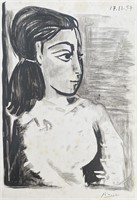 Pablo Picasso Ink Drawing On Paper