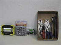 Tools, Wheel Nuts, Measuring Tapes & A Light