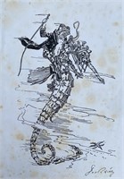 John Rea Neill Ink Illustration On Paper