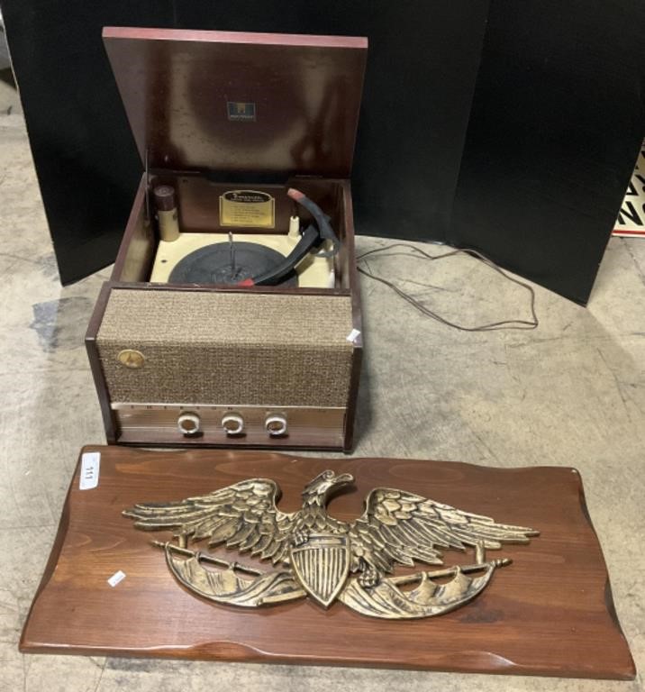 Emerson High Fidelity Record Player, Eagle Art.