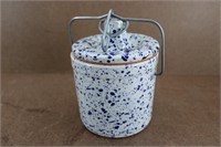 Vintage Stoneware Cheese Jar w/ Lock Lid