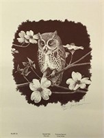Jim Glover Engraving, Screech Owl