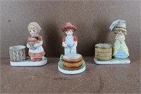Vintage Little Luvkins Porcelain Candle Holders