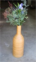 27" Bottle Neck Flower Vase w/ Faux Flowers