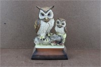 Vtg 1950 Porcelain Horned Owl Figurine