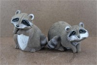 Vintage Art Line 1991 Raccoon Figurines