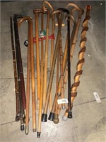 Various Wooden Canes.