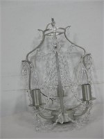15" Metal Chandelier W/Beads Untested