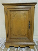 Gothic Style Oak Side Cabinet.