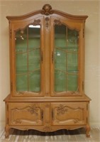 Louis XV Style Oak Bookcase.