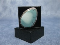 Sterling Silver W/Large Turquoise Stone Ring