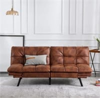 71" Convertible Faux Leather Futon Twin