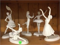 5 American Classic ballet figurines.
