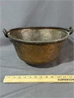 Hammered copper pot