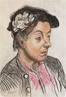 David Burliuk Drawing, Portrait of a Lady