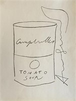 Andy Warhol Campbells Tomato Soup drawing