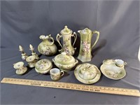 Set of floral, China marked Nippon