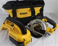 Dewalt Cordless Vacuum & Circular Saw w/ Bag