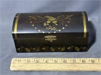 Box with eagle signed and dated