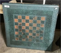 Old Vintage Checkerboard Card Green Table.