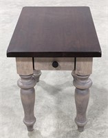 Cherry & Maple Side Table In Tobacco & Driftwood