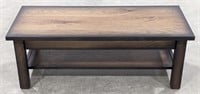 Rustic Hickory Coffee Table In Burnished Almond