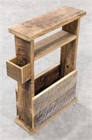 Reclaimed Barn Wood End Table and Magazine Holder