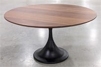 Walnut Round Dining Table In Natural