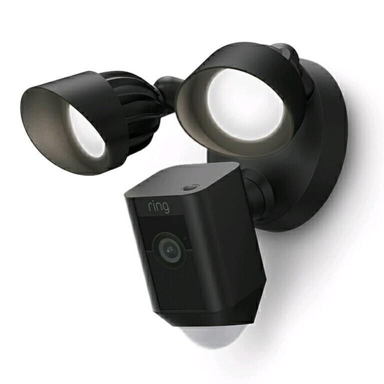 Ring, Floodlight Camera Wired Plus with 2 LED Ligh