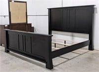 King Maple Panel Bed In Onyx