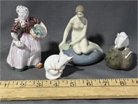 4 Royal Copenhagen figurines. Maiden on the