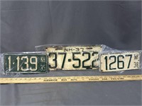 1935, 37, 38 New Hampshire License Plates