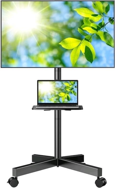 PERLESMITH Mobile TV Cart for 23-60 Inch LCD LED F