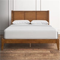 Ariana Queen Solid Wood Platform Bed Frame Walnut