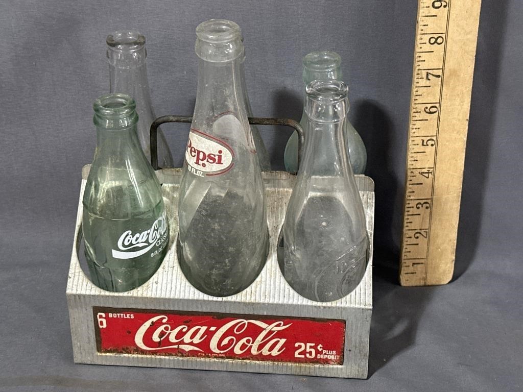 Vintage Coca-Cola advertising, carrier, and old