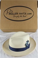 Miller Hats Mens Lite Straw Thatched Fedora Hat