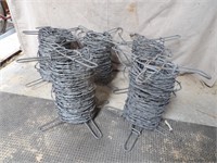 5 Partial Spools of 2-Barb Barbed Wire