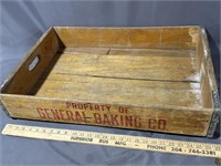 General baking company wooden crate