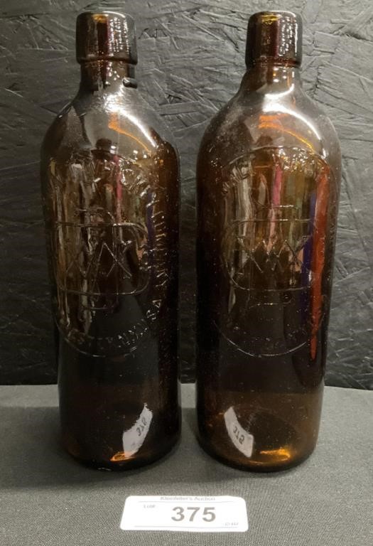 2 Nice Advertising Duffy Malt Whiskey Bottles.