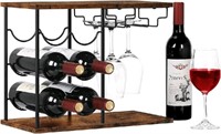 LIANTRAL Wine Racks Countertop, Hold 6 Bottles and