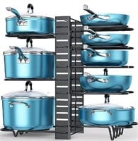 Pots and Pans Organizer for Cabinet, ORDORA 8 Tier