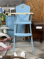 amsco blue high chair