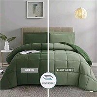 HIG 3pc Green Down Alternative Comforter Set Twin