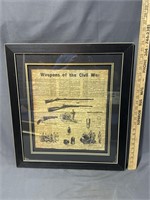 Framed weapons of the Civil War