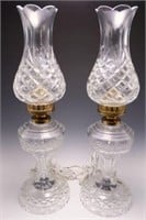 Pair of Waterford Crystal Inishturk Lamps.