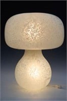 Mid Century White Mushroom Lamp - Murano?